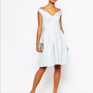 ASOS Debutante Midi Dress - Ice blue